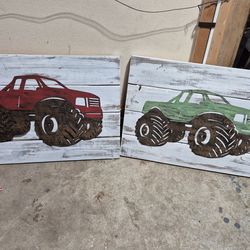 Monster truck wall decor