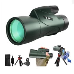 Gosky 12x55 HD Monocular Telescope with BAK4 Prism & FMC Lens, Lightweight with Smartphone Adapter 