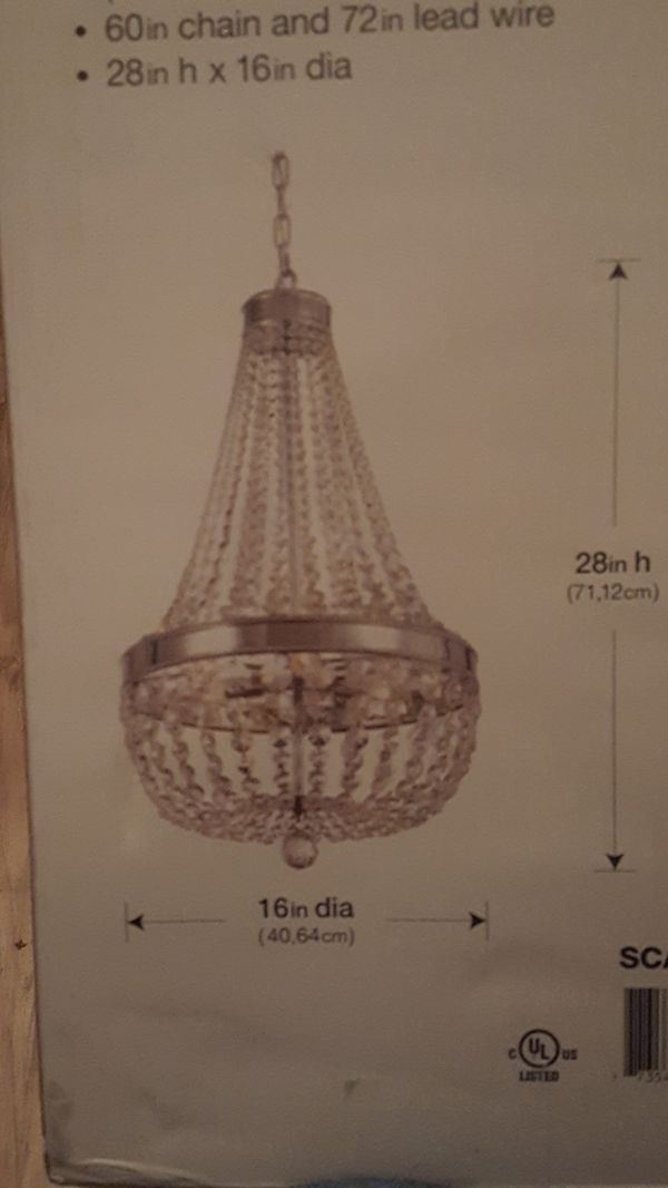 Home Decorators Collection 6 Light Chrome Crystal Chandelier For Home Decorators Collection 6 Light Chrome Crystal Chandelier For In Aberdeen Wa Offerup