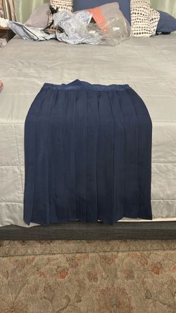 New Navy Blue Pleated School