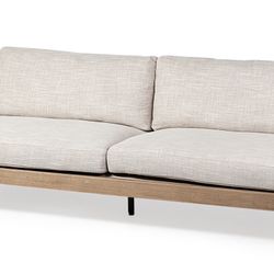 95” Beige Three Seater Sofa