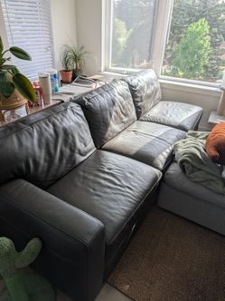 Chateau d'Ax Italian Leather Sofa - Great Condition