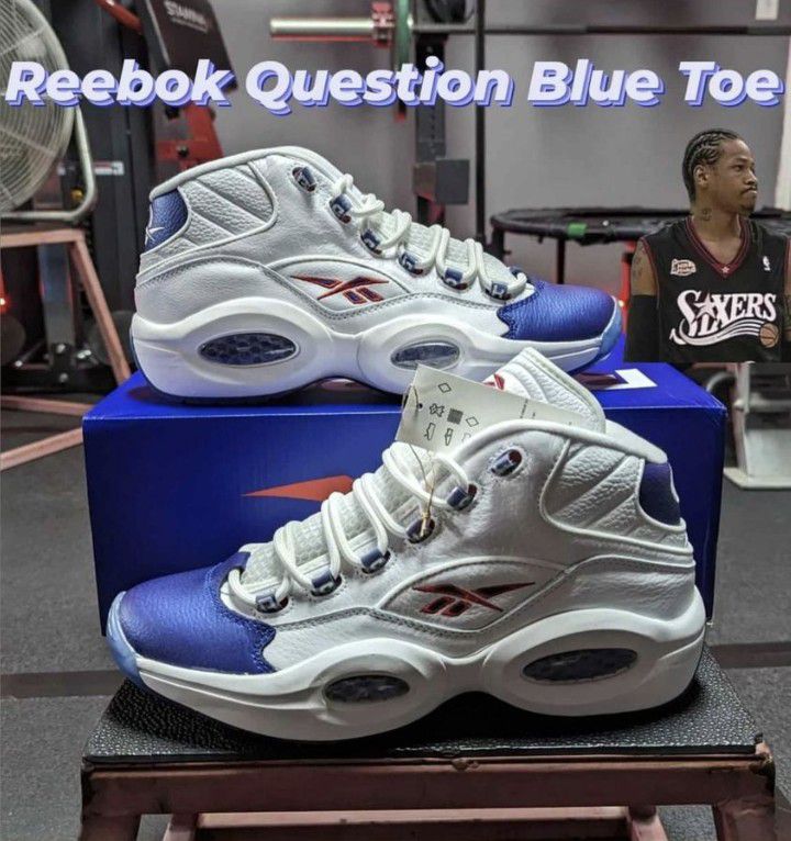 Reebok Question Blue Toe Allen Iverson Answer