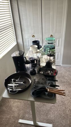 Complete Kitchen Starter Bundle – Dishes, Glass Containers, Coffee Maker & More
