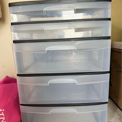 5 drawer storage tower