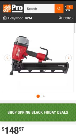 Pneumatic 3-1/2 in. 21 Degree Full Round Head Framing Nailer