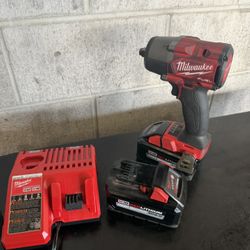 Milwaukee 1/2” Impact Wrench  w/ 2 Batteries & Charger 