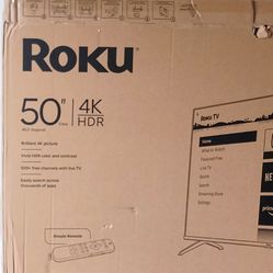 50 inch Roku Smart 4k hdr tv