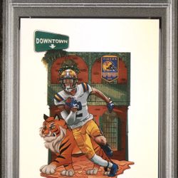 2020 Panini Chronicles Draft Picks Justin Jefferson Downtown #D19 PSA 10 LSU Vikings