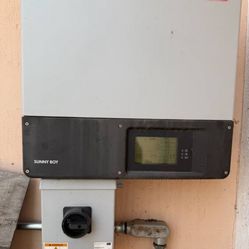 SMA Sunny Boy Solar Inverter and DC disconnect switch. 