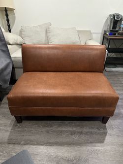 brown leather couch
