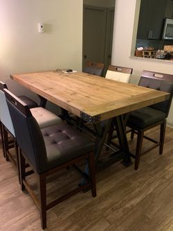Wood Metal Dining table 72 x 38