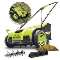 Sun Joe Electric Lawn Dethatcher + Scarifier W/ Collection Bag | 12.6-inch | 12-Amp | AirBoost Technology