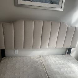 FREE King headboard, box spring and frame