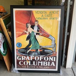 Grafofoni Columbia Poster Print 