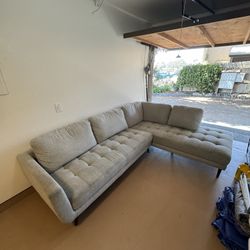 Grey Living Spaces Sectional Couch