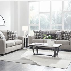 Avenal Park Flannel Living Room Set( Sofa And Loveseat Options 