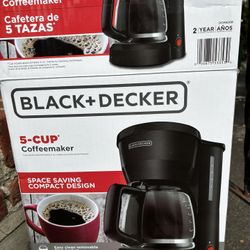 BLACK+DECKER 5-Cup Coffeemaker, Black New Never Used