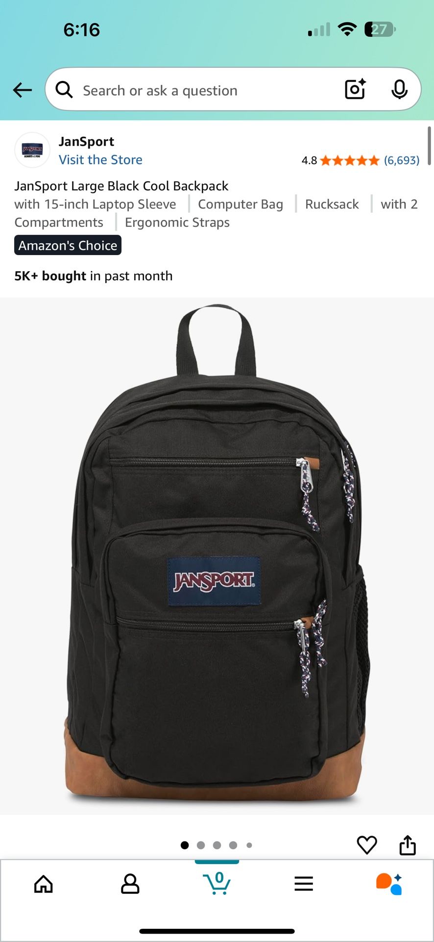 Jansport Cool Student Backpack Black