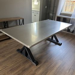 Holderman 80” Trestle dining room table