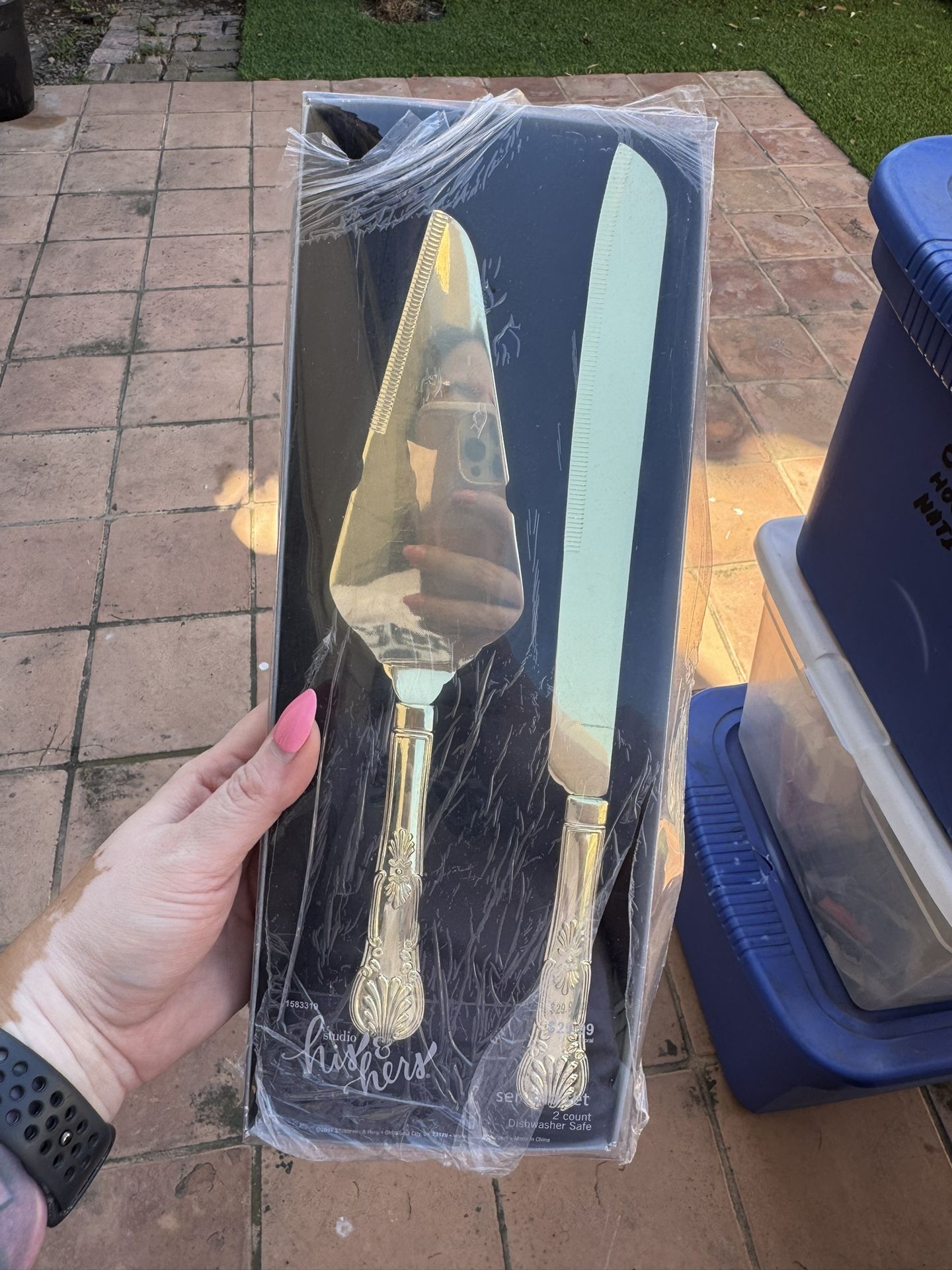 Gold Cake Serving Set