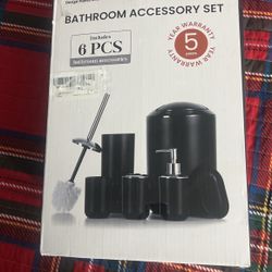 6 piece bathroom accessory set