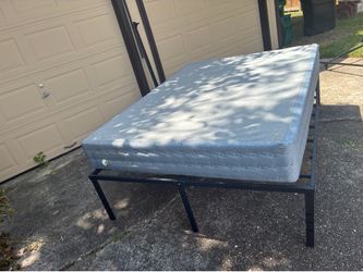 Queen boxspring and metal frame