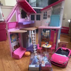 Barbie Malibu House, Convertible, Frozen Elsa, Shimmering Princess Cinderella