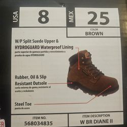 Women's Size 8 Steel Toe Boots