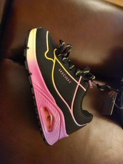 NEW Skechers Little Girl Shoes Sneakers Size 12. Uno Gen1 - Pop Of Neon