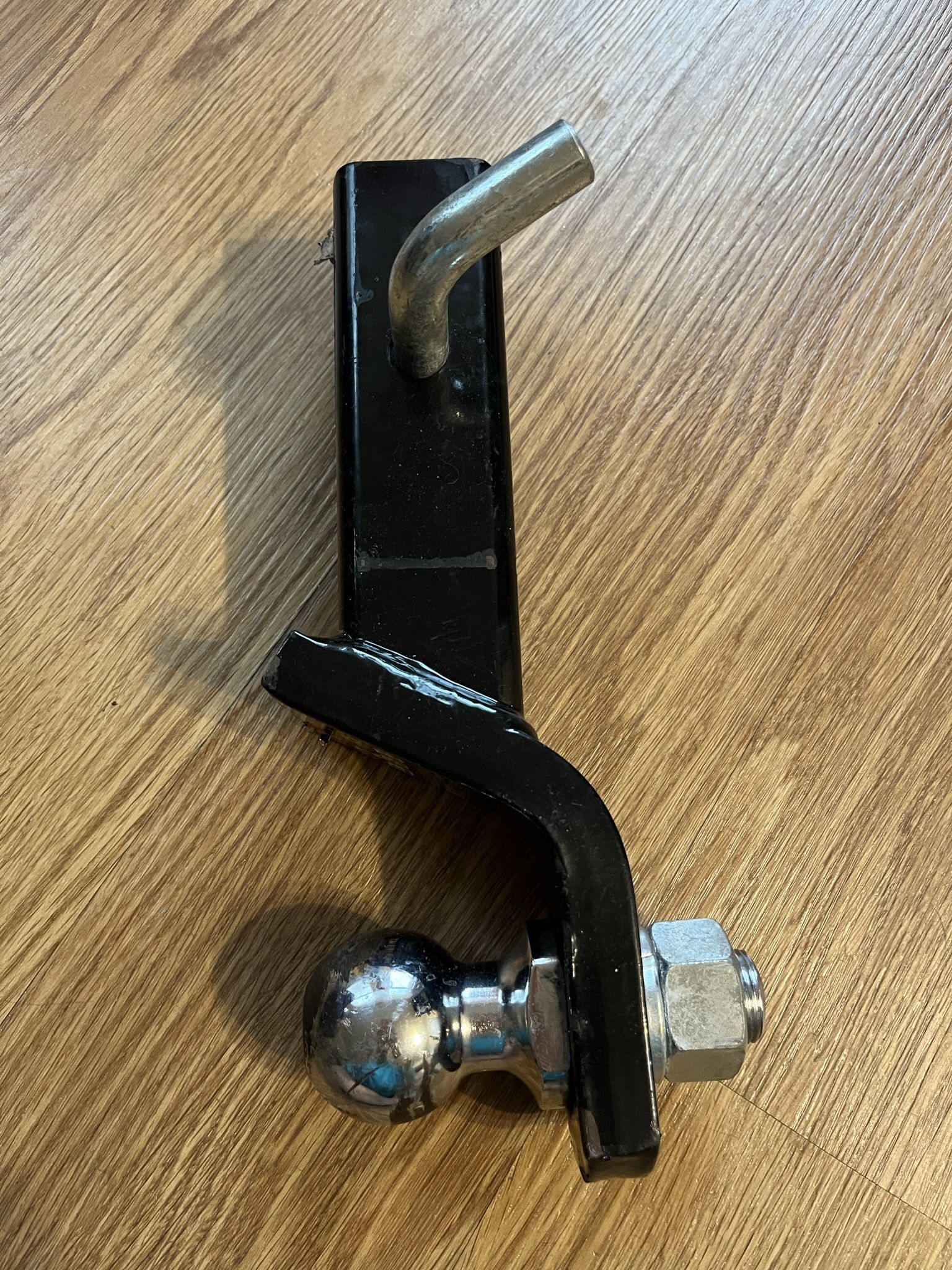 CURT 45036 Trailer Hitch Mount with 2-Inch Ball & Pin, Fits 2-in Receiver, 7,500 lbs, 2" Drop, GLOSS BLACK POWDER COAT