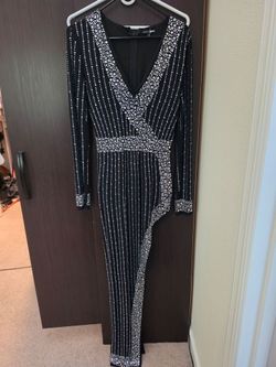 Fashion nova black long dress. Size L