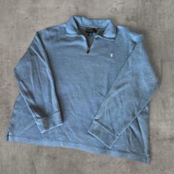 Blue Polo Ralph Lauren quarter zip sweater XXL