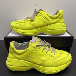 Gucci Rython Leather Sneaker “Yellow Fluo” (Size 13M)