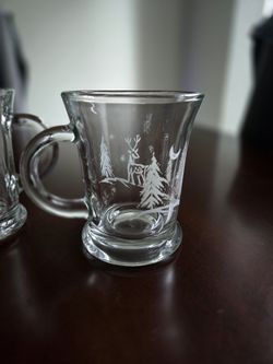 Winter Glass Mugs - S/4