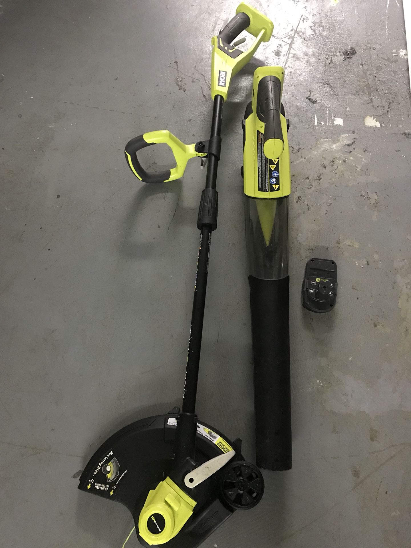 Ryobi 18v Edger/ Weed Eater Combo Set With Battery And Charger for Sale