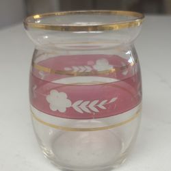 Vintage Ruby Flash Glass Jar