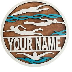 Personalized Swimmer Wood Sign