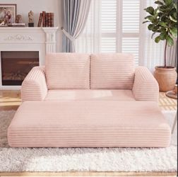 Brand New! Pink Corduroy Loveseat Sofa