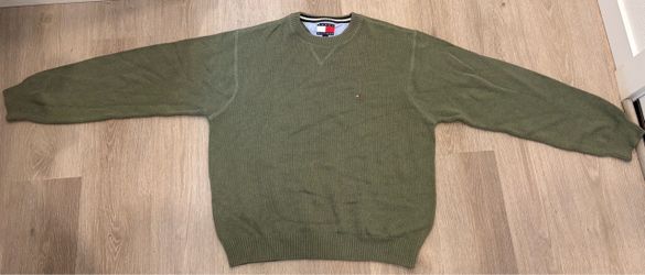 Men’s Tommy Hilfiger Olive Green Sweater Size Extra Large XL #preppy #classic