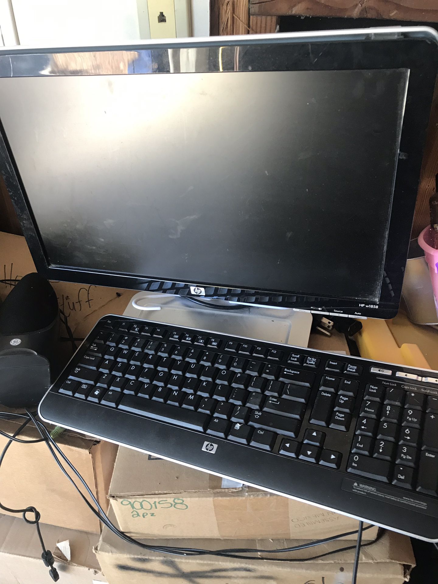 Hp monitor and keyboard