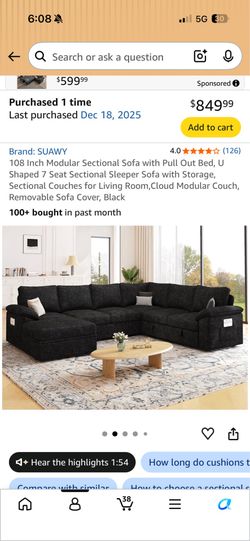 Black sofa