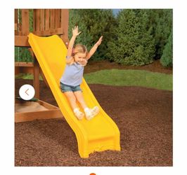 Yellow Plastic Outdoor Playground Slide