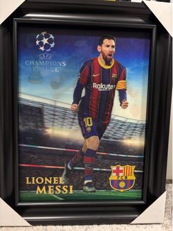 Lionel Messi 3D Lenticular Wall Art – Framed – New