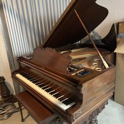 Krakauer Bros. Grand Piano – Mahogany – Fully Restored 