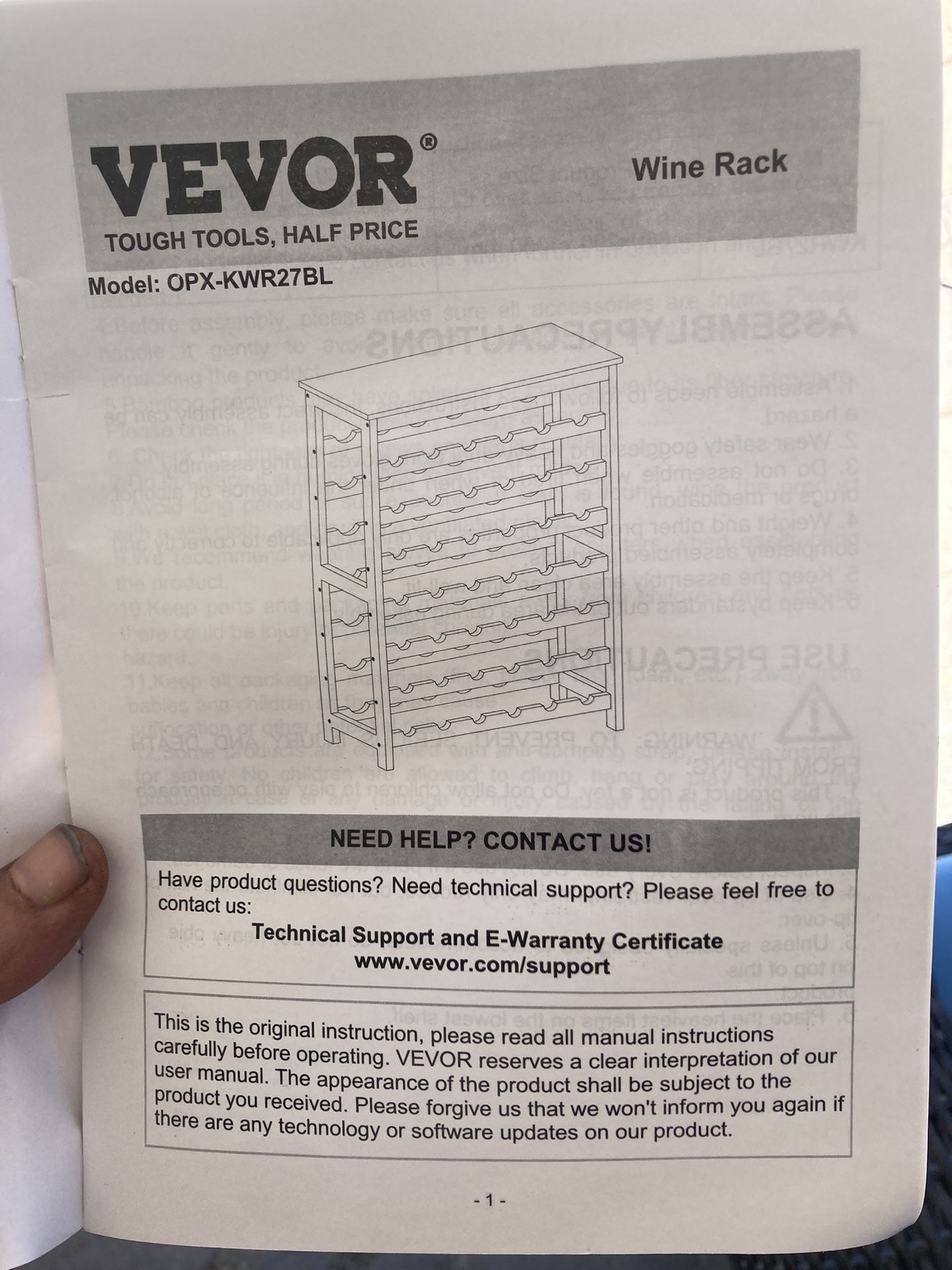 Vevor Wine Rack