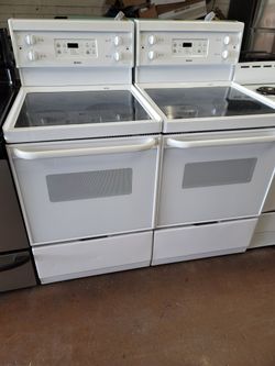 24 Inch Glass Stove White