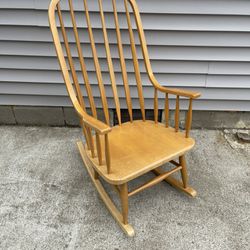 Blonde Wood Rocking Chair