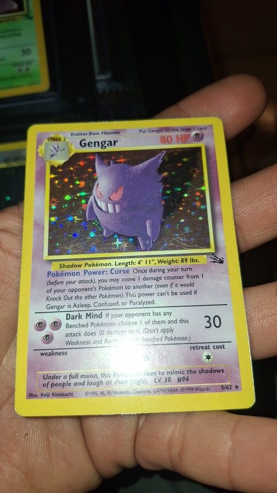 Pokemon Card Gengar Base Set