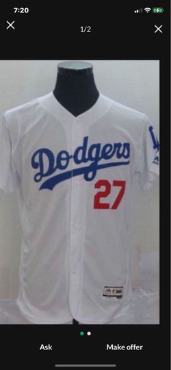 $85 Paid $120+ Tax DODGERS MENS JERSEY MAJESTIC THROWBACK #27 VERDUGO
